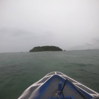 Approaching a Terengganu island by boat