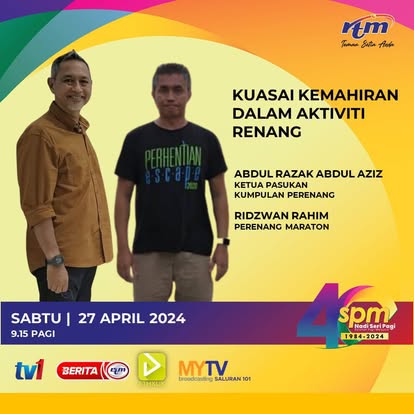 RTM Selamat Pagi Malaysia — Kuasai Kemahiran Renang, 27 April 2024