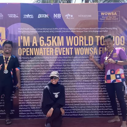 WOWSA World Top 100 open water finisher